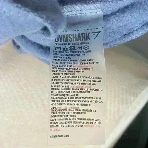 GymShark Womens Cropped 3/4 Zip Hoodie Size Medium Hooded Sweatshirt - Picture 5 of 5